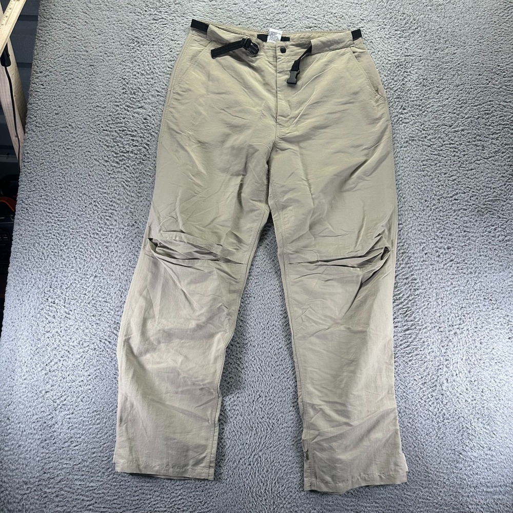 Vintage Guess Pant‎ Mens 34x32 Brown Nylon Windbreaker Straight Hiking Gorpcore